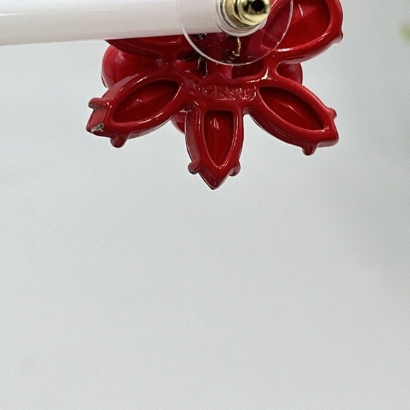 J. Crew Red Round Bauble Beads Cluster Stud Earrings - Picture 16 of 16